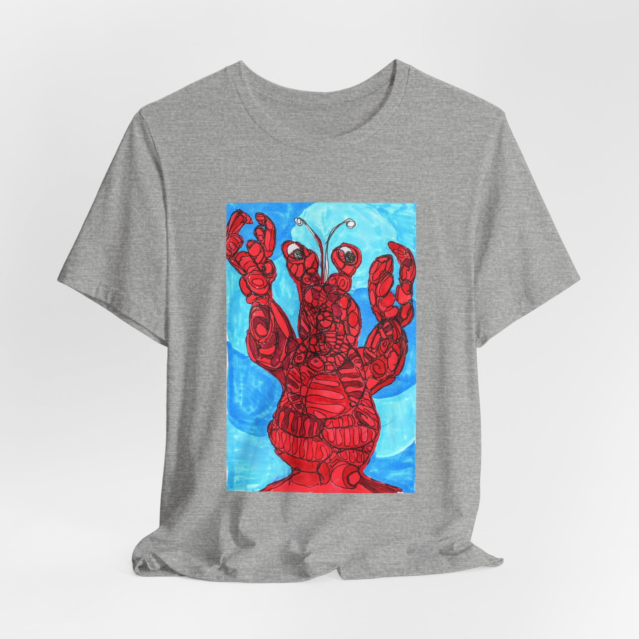 Lobster Art Tee — Vibrant Red Lobster Graphic T‑Shirt