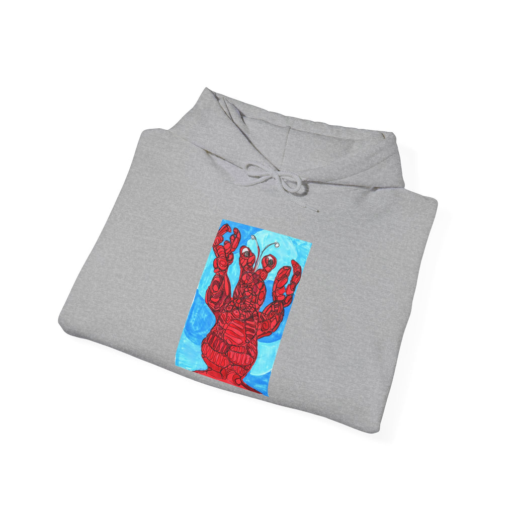 Hoodie - Red Lobster Heart Artwork Pullover