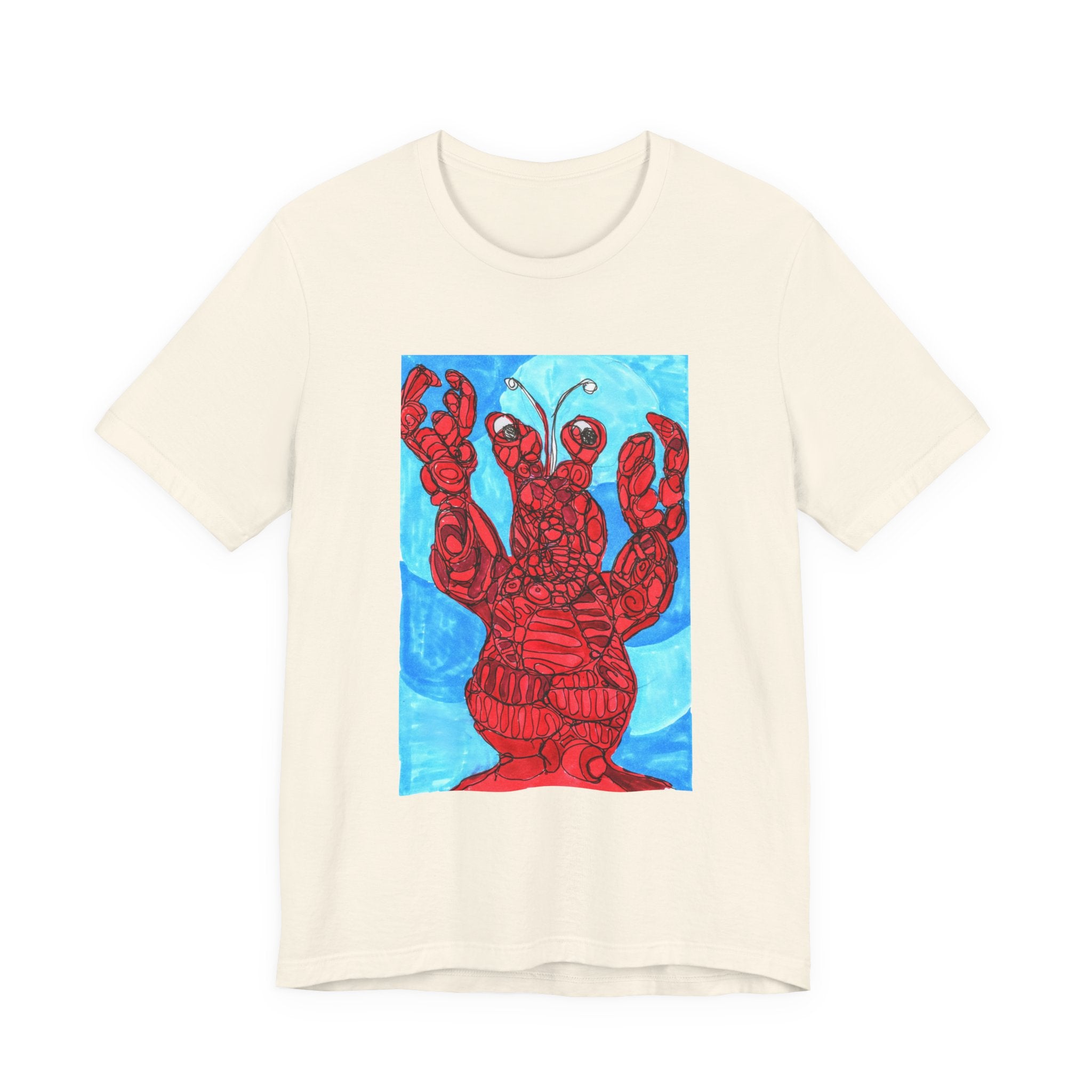 Lobster Art Tee — Vibrant Red Lobster Graphic T‑Shirt