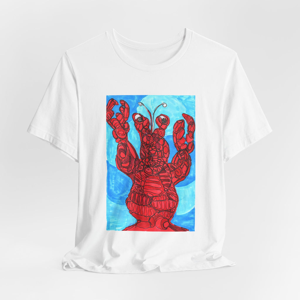 Lobster Art Tee — Vibrant Red Lobster Graphic T‑Shirt
