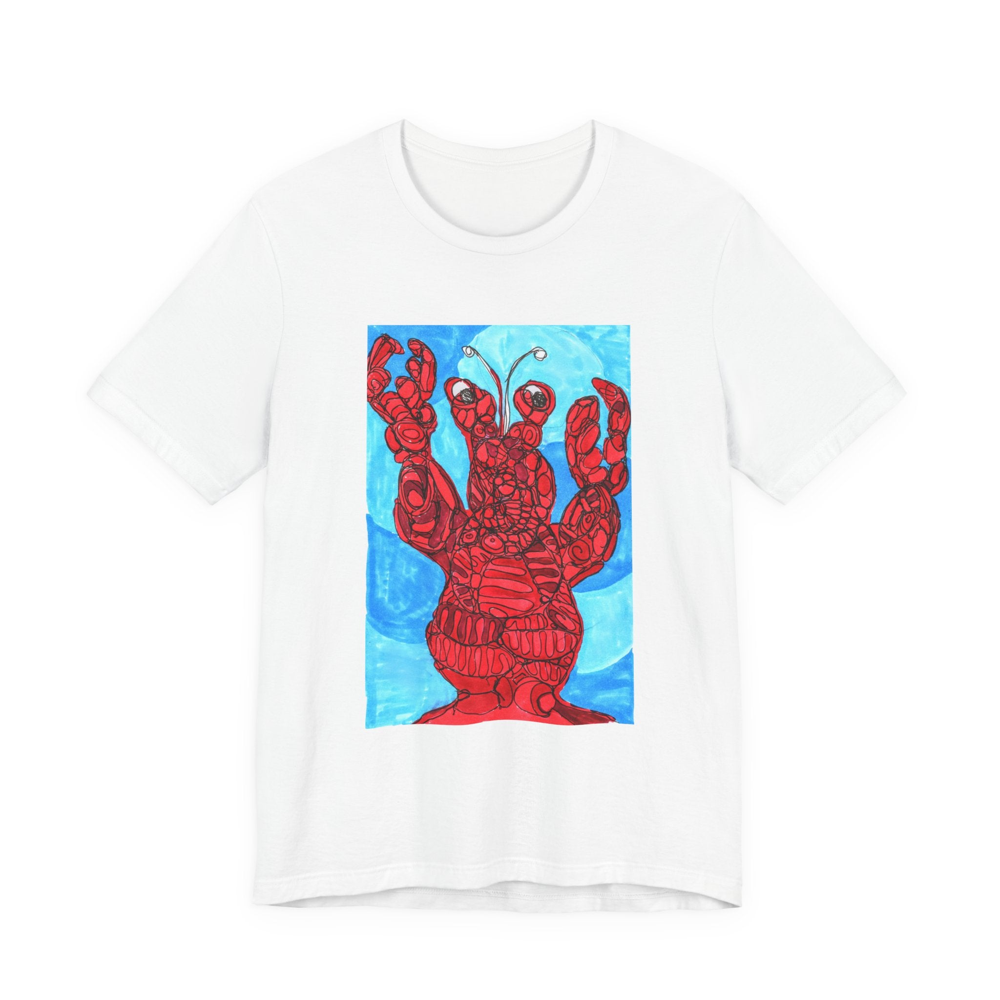 Lobster Art Tee — Vibrant Red Lobster Graphic T‑Shirt