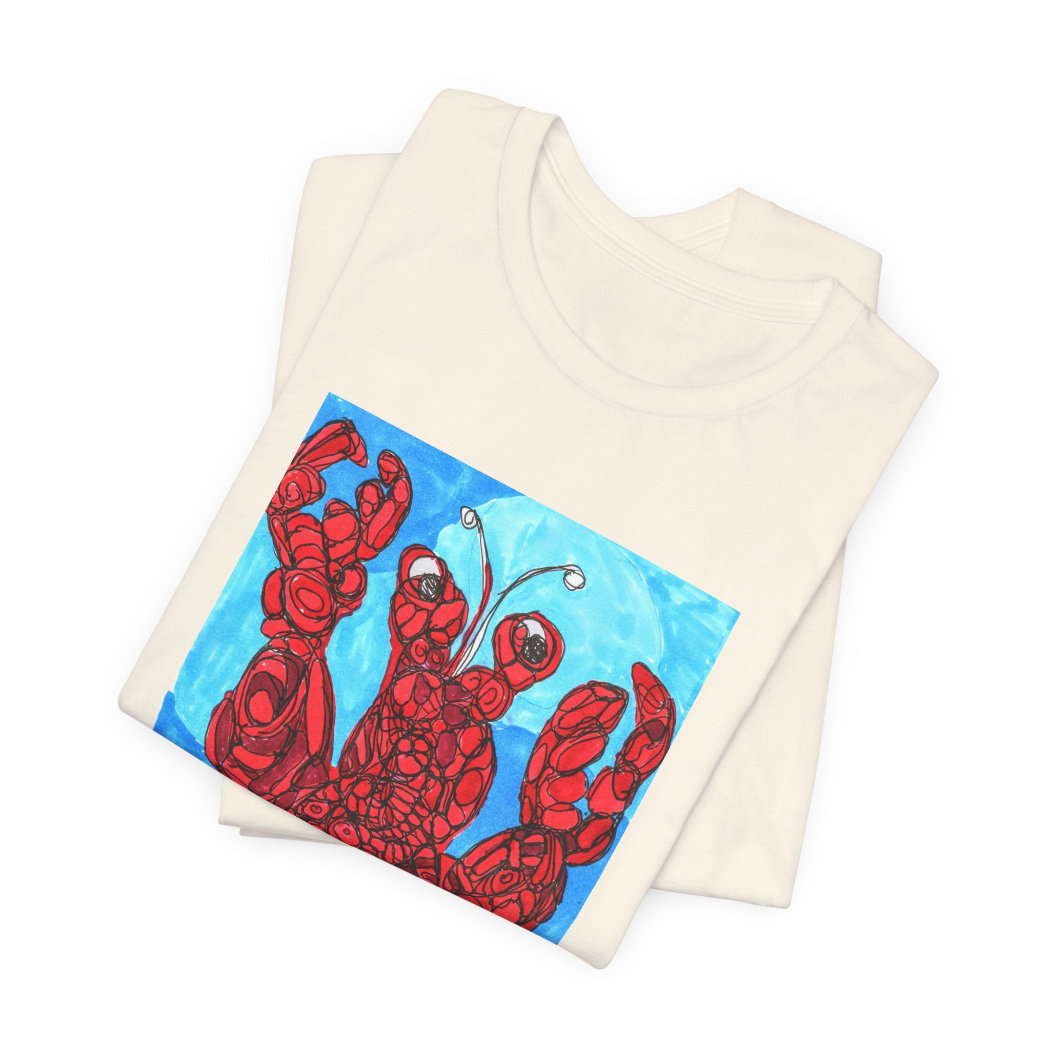 Lobster Art Tee — Vibrant Red Lobster Graphic T‑Shirt