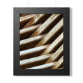 Framed Poster - Abstract Rustic Wood Texture Vertical Wall Art