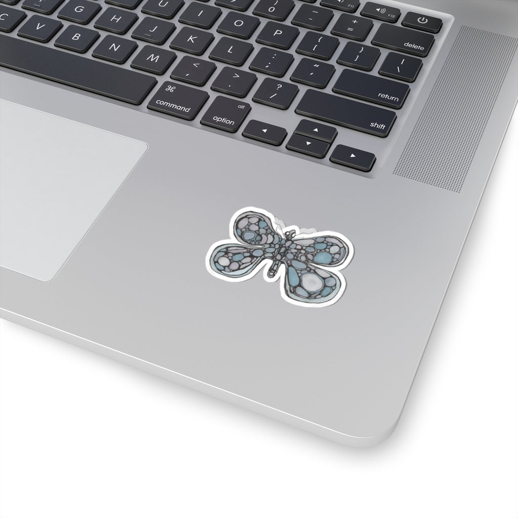 Dragonfly Bubble Art Sticker — Decorative Kiss-Cut Vinyl Sticker for Laptops & Journals
