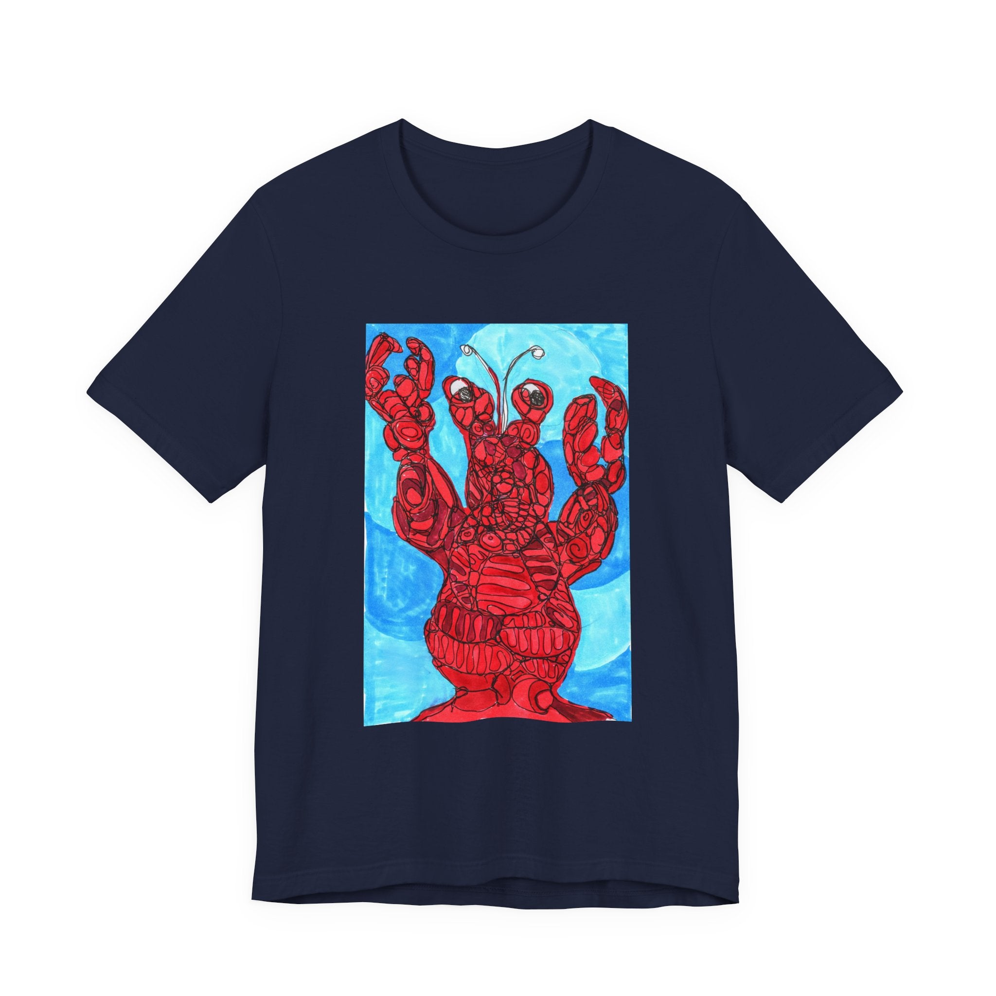 Lobster Art Tee — Vibrant Red Lobster Graphic T‑Shirt