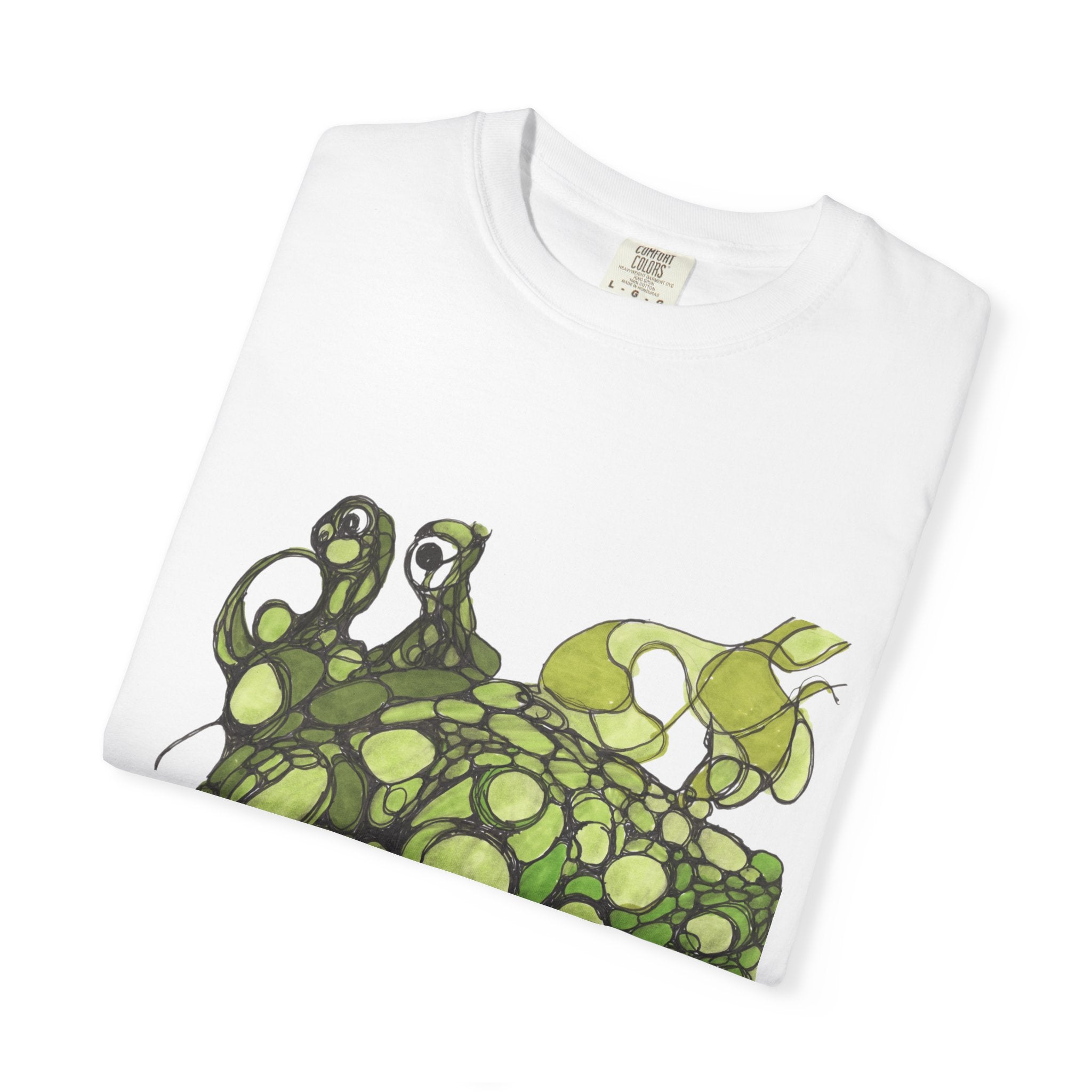 T‑Shirt — Green Bubble Monster Graphic Tee