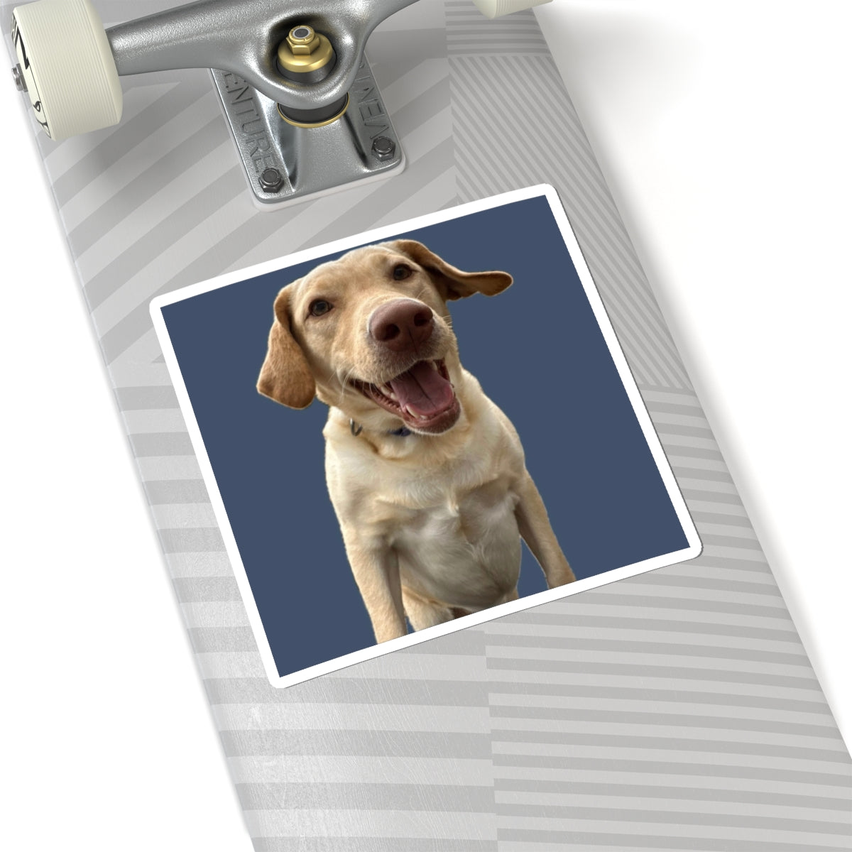 Happy Labrador Kiss-Cut Sticker — Smiling Dog Laptop Decal