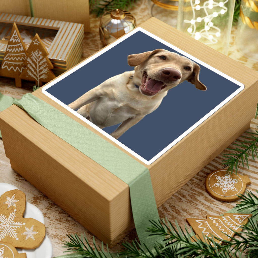 Happy Labrador Kiss-Cut Sticker — Smiling Dog Laptop Decal