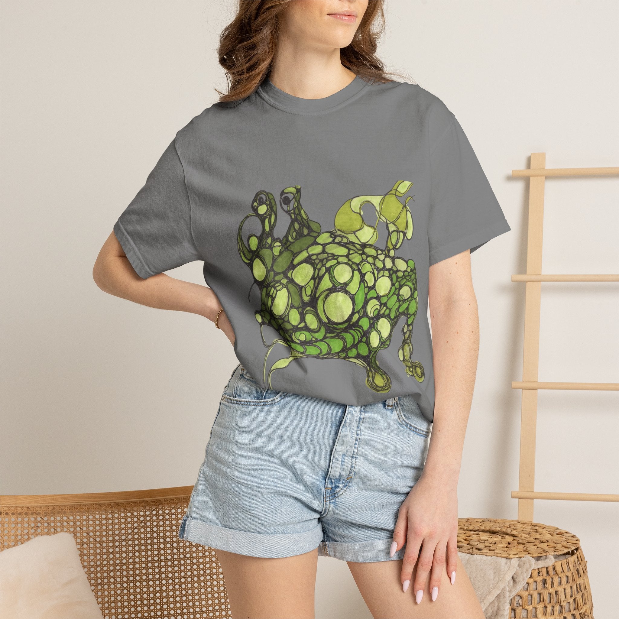 T‑Shirt — Green Bubble Monster Graphic Tee