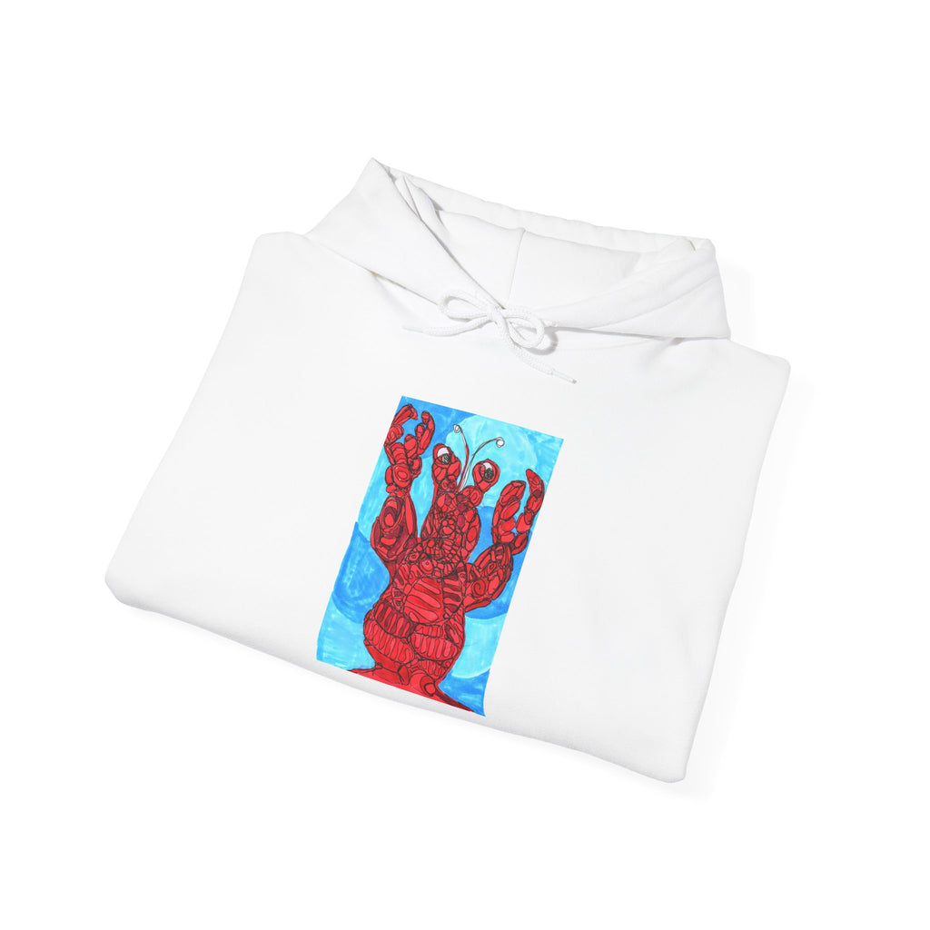Hoodie - Red Lobster Heart Artwork Pullover