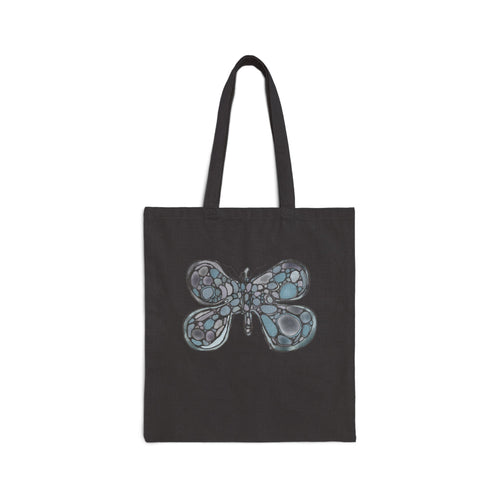 Butterfly Mosaic Canvas Tote Bag — Eco-Friendly Cotton Shopper