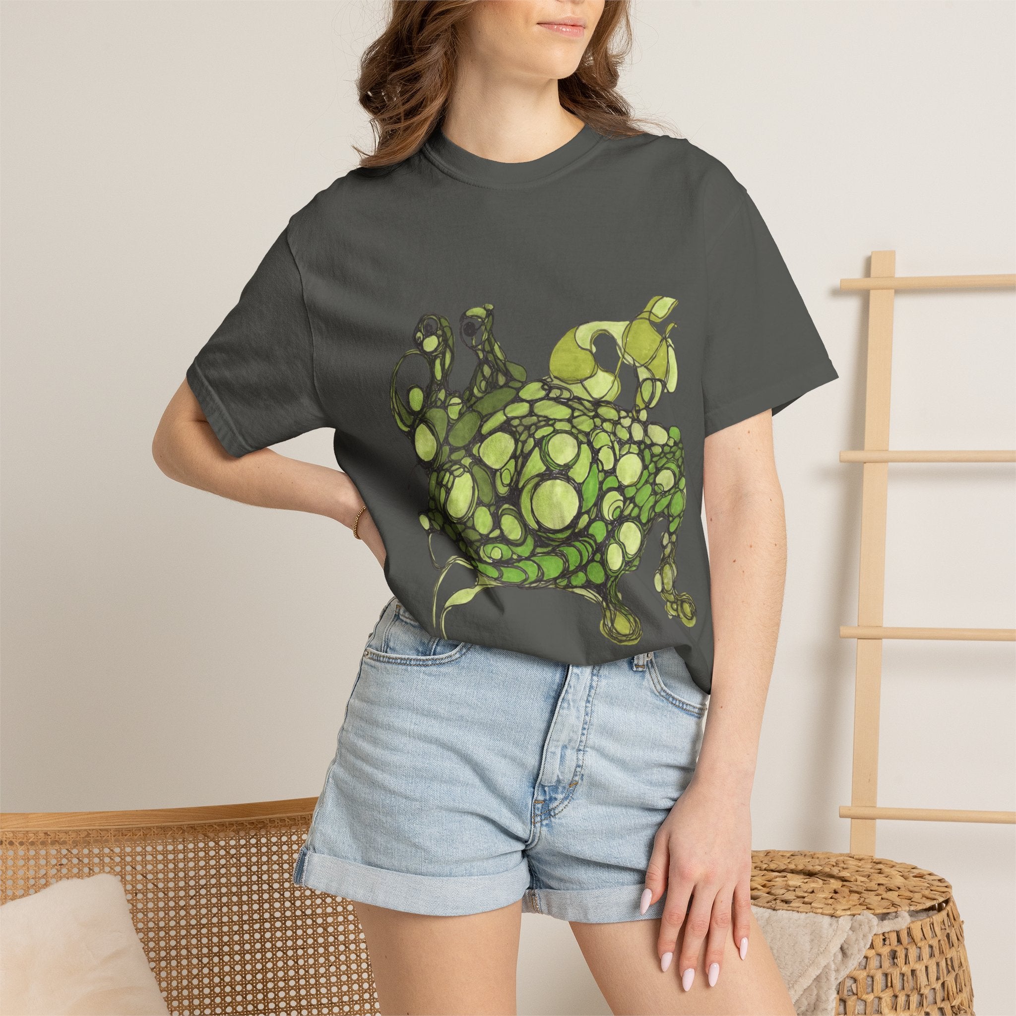 T‑Shirt — Green Bubble Monster Graphic Tee