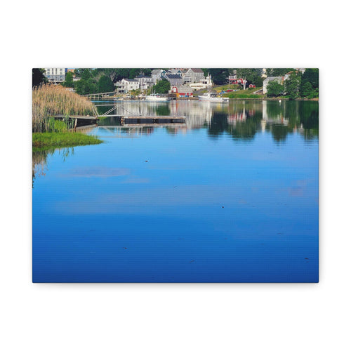 Coastal Harbor Reflection Matte Canvas Print — Stretched 1.25"