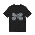 Butterfly Mosaic T‑Shirt — Blue Stained Glass Insect Tee