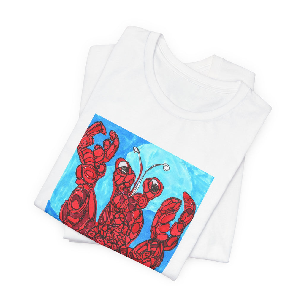 Lobster Art Tee — Vibrant Red Lobster Graphic T‑Shirt