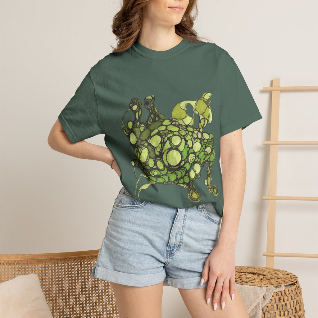 T‑Shirt — Green Bubble Monster Graphic Tee