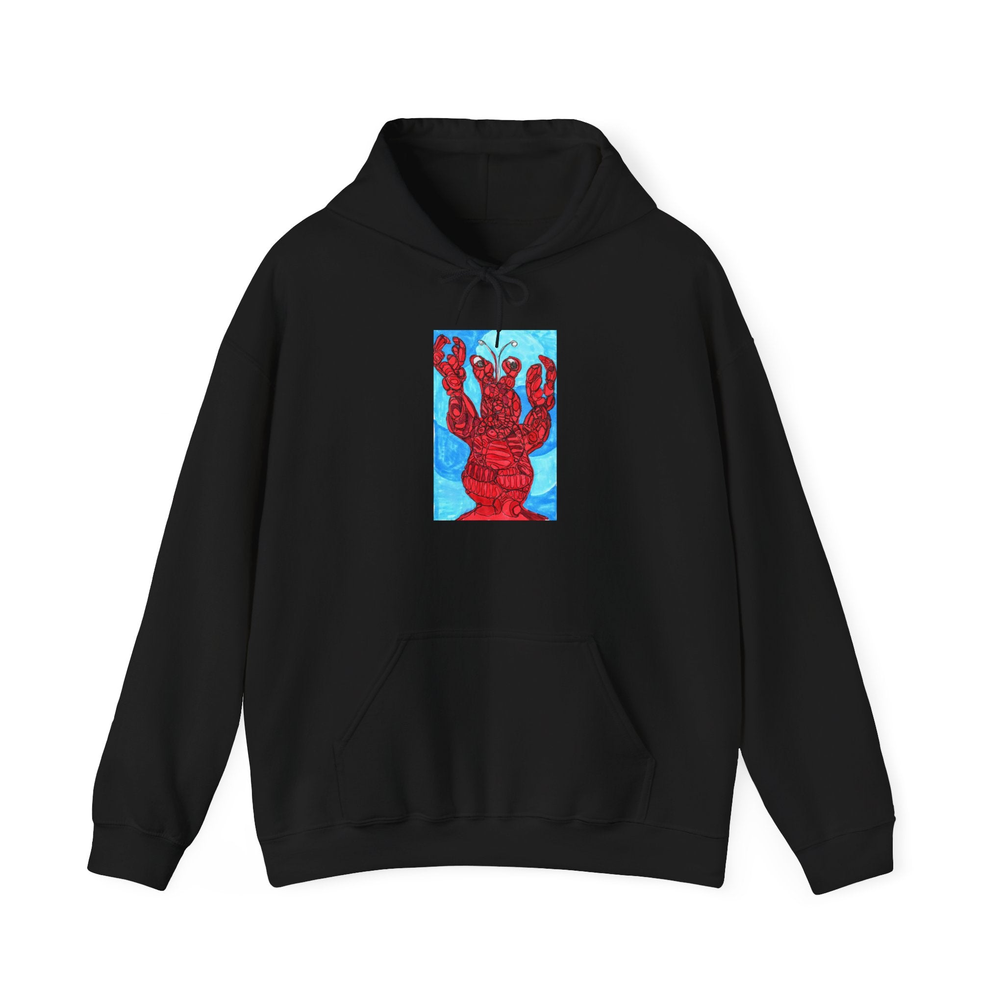 Hoodie - Red Lobster Heart Artwork Pullover