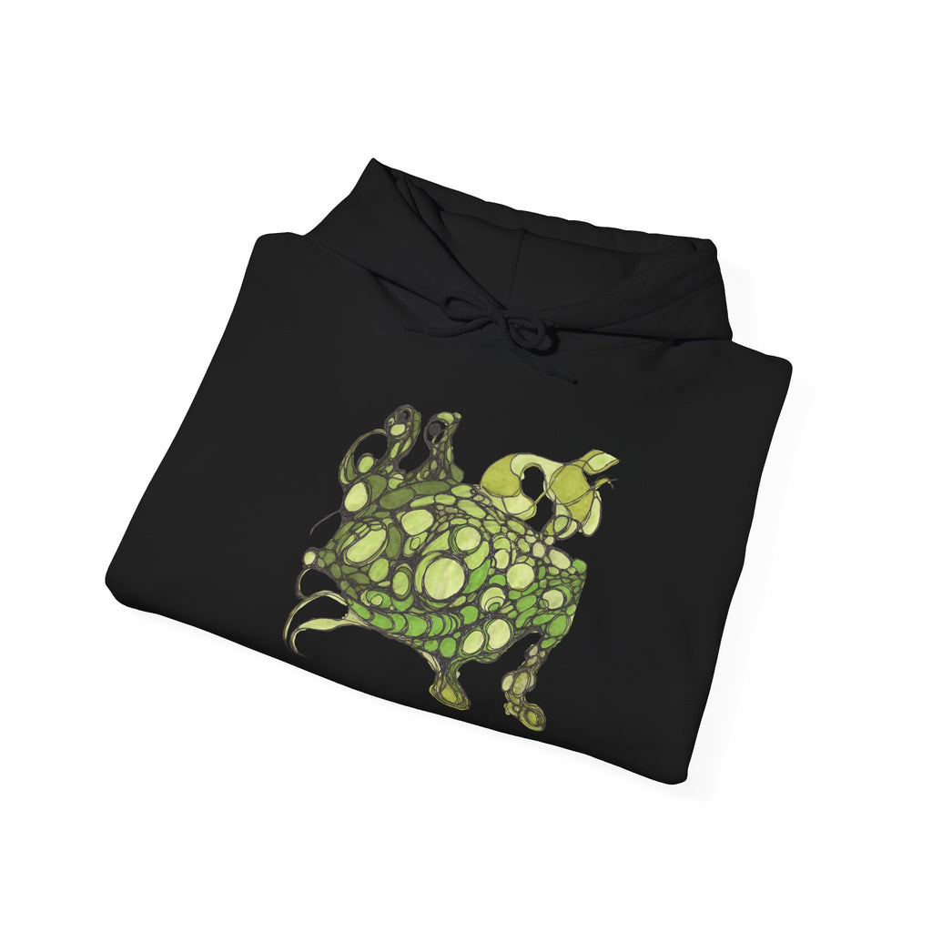 Green abstract Bubble Frog Fish design hoodie
