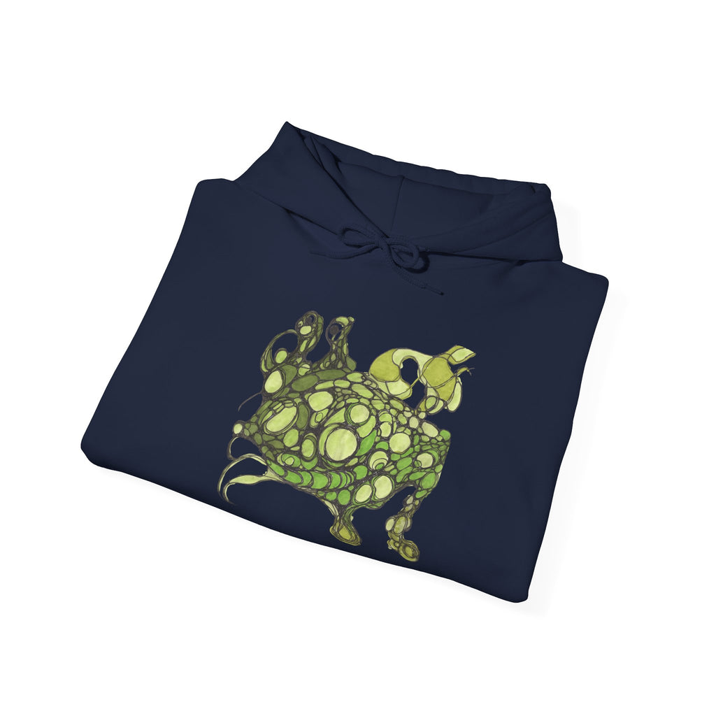 Green abstract Bubble Frog Fish design hoodie