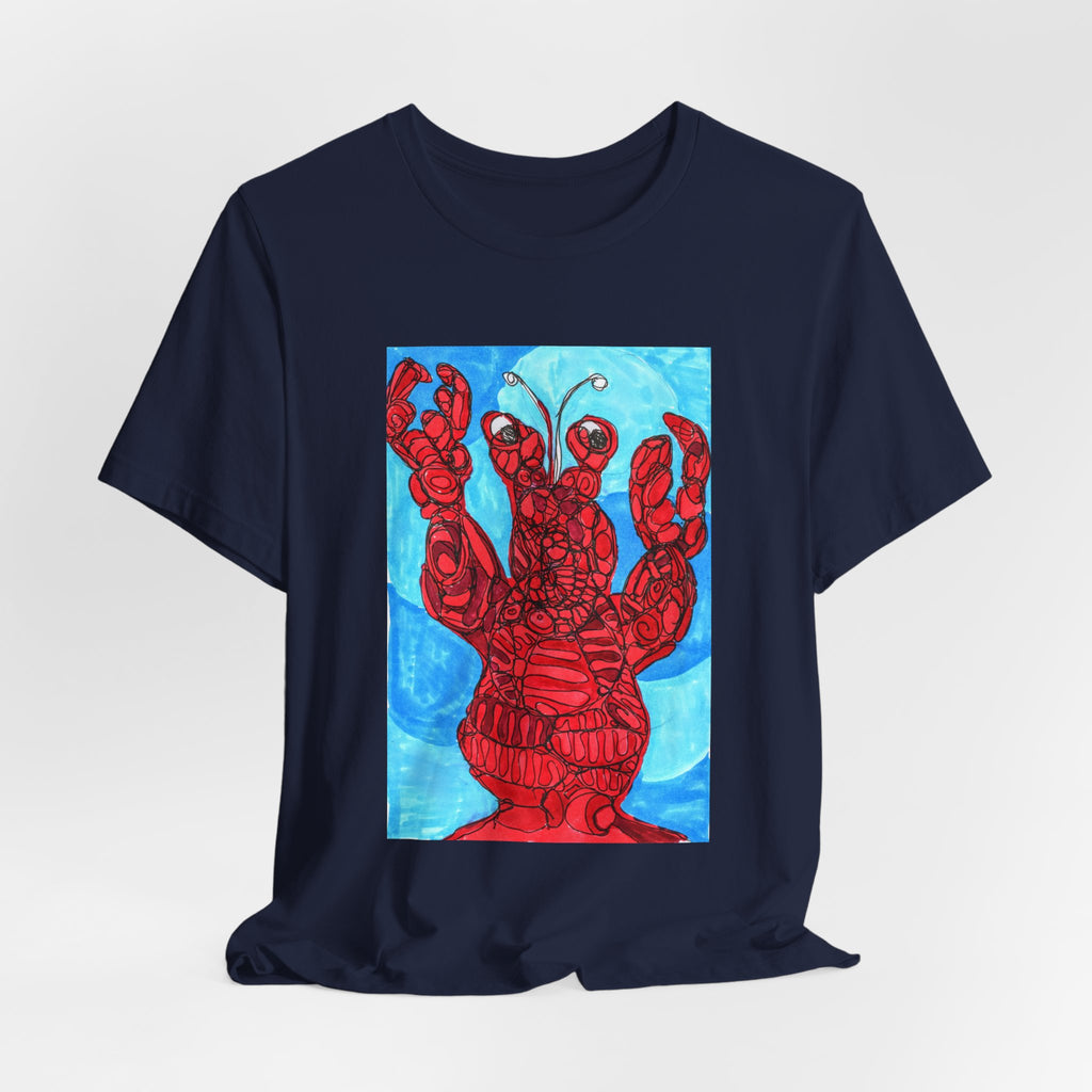 Lobster Art Tee — Vibrant Red Lobster Graphic T‑Shirt