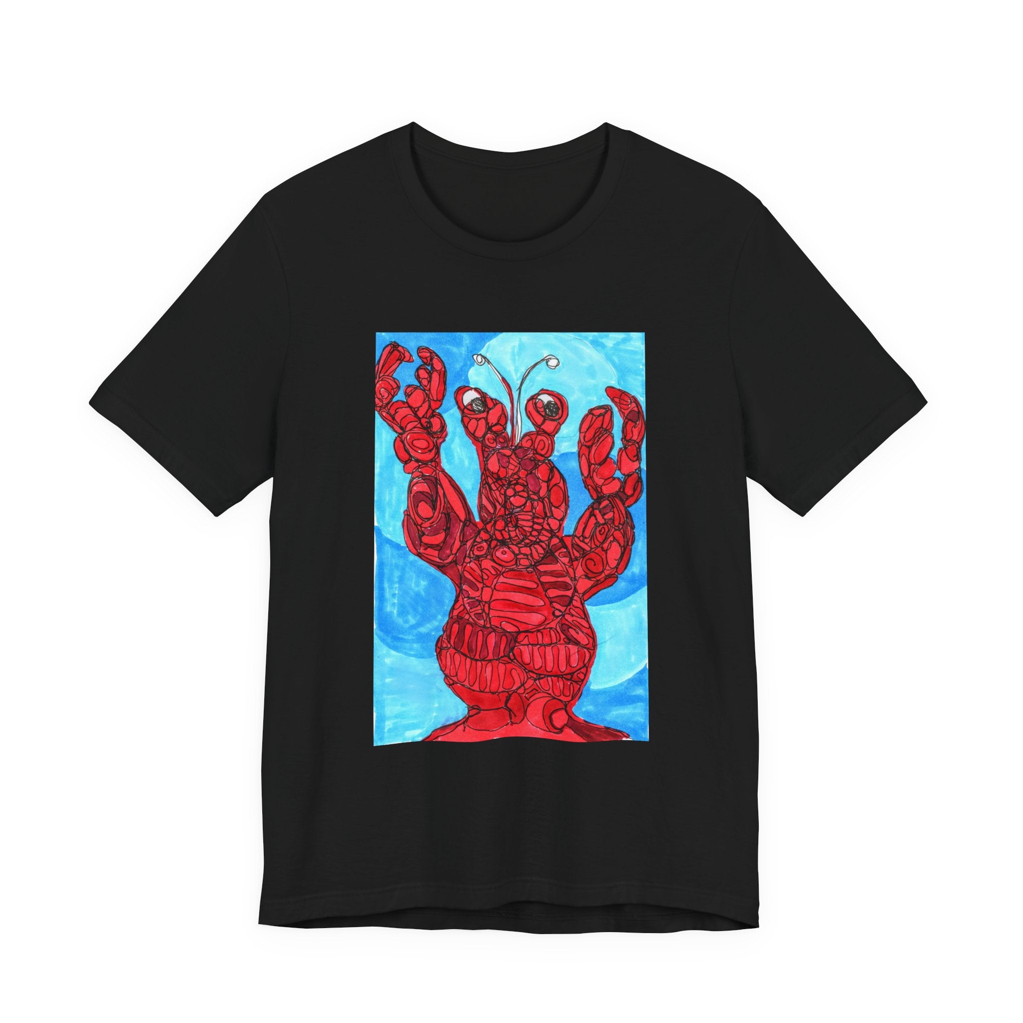 Lobster Art Tee — Vibrant Red Lobster Graphic T‑Shirt