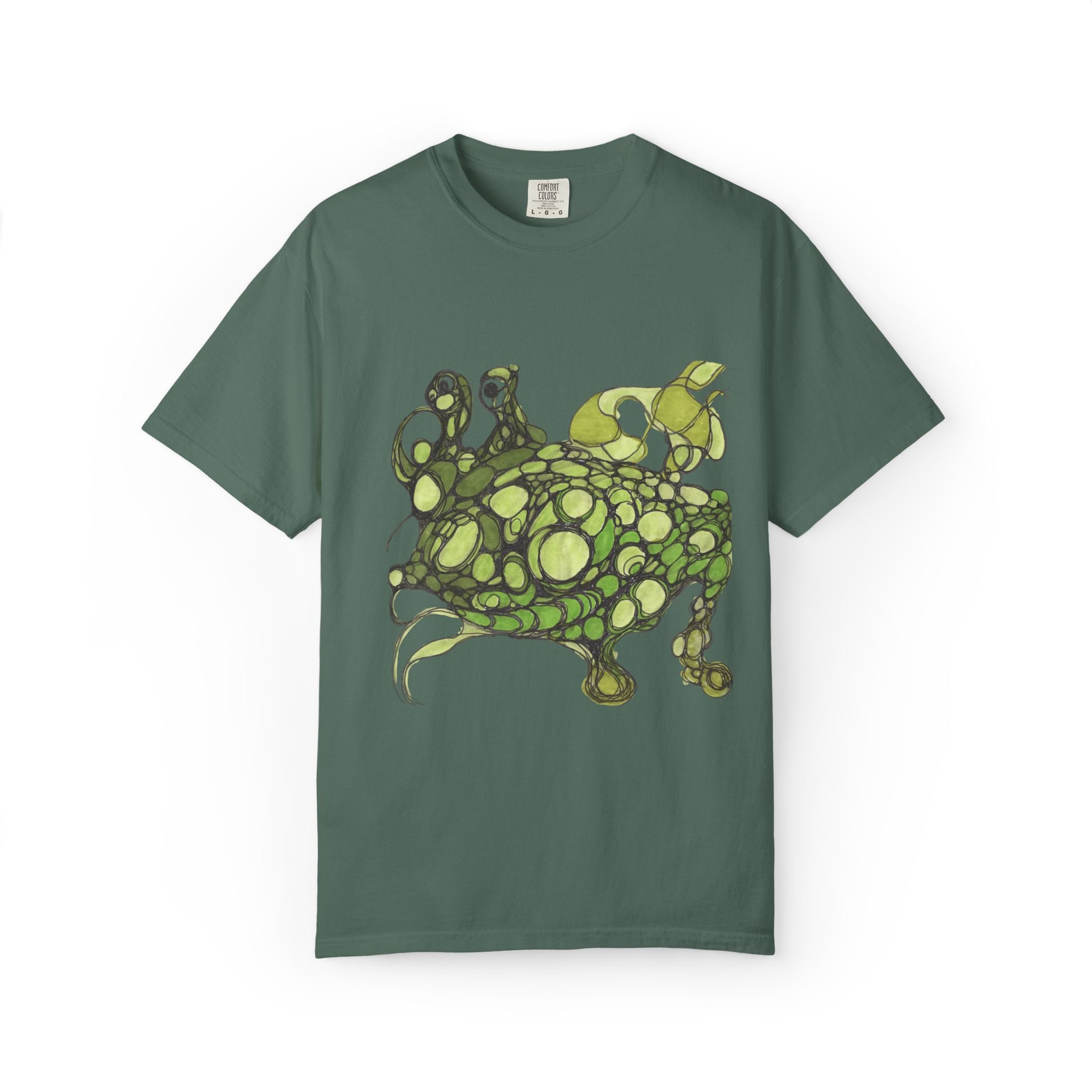 T‑Shirt — Green Bubble Monster Graphic Tee