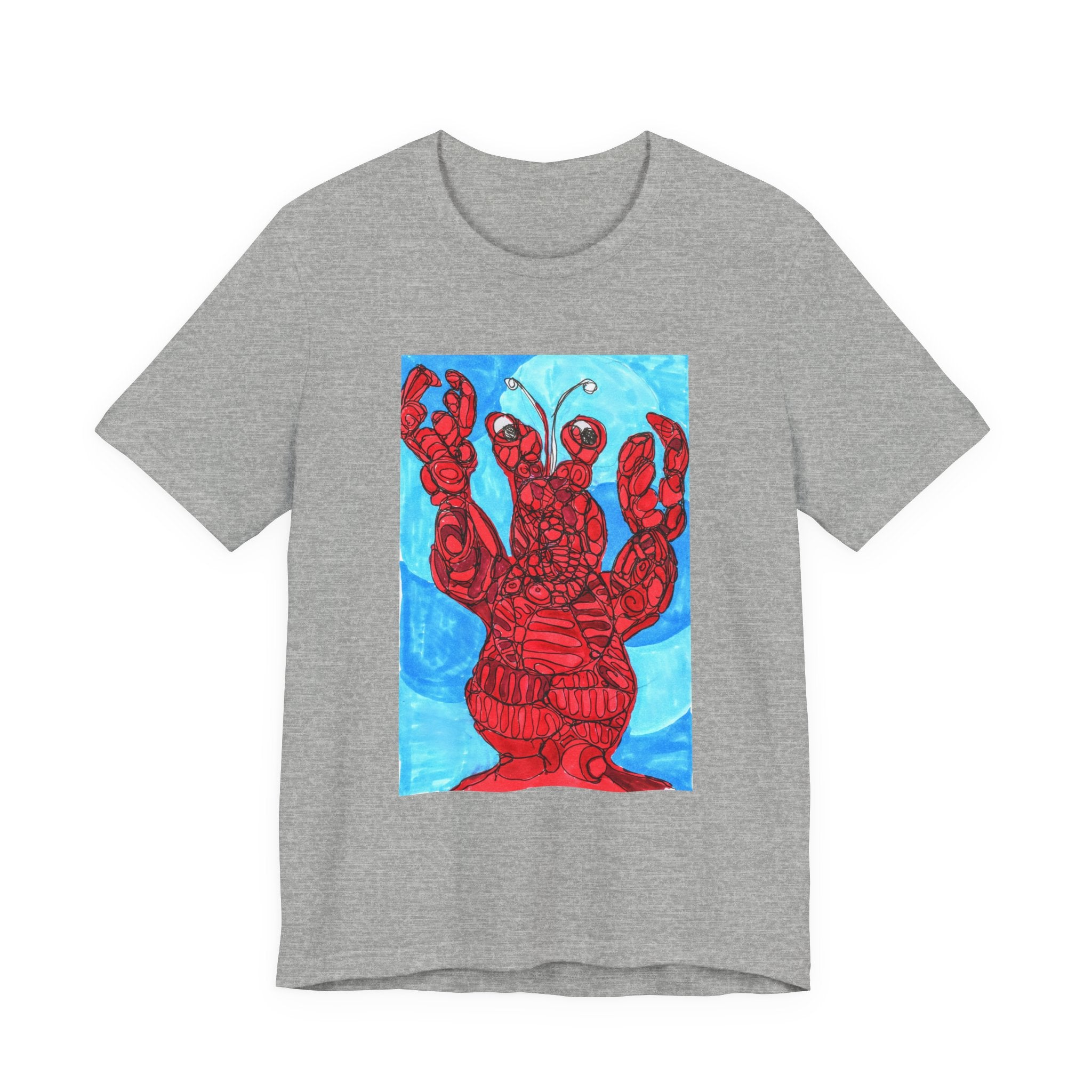 Lobster Art Tee — Vibrant Red Lobster Graphic T‑Shirt