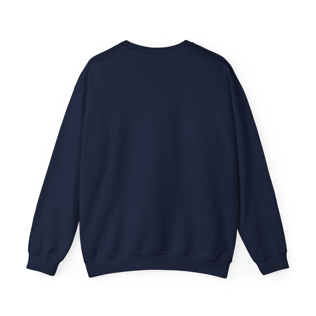 Butterfly Mosaic Crewneck Sweatshirt — Blue Stained-Glass Graphic