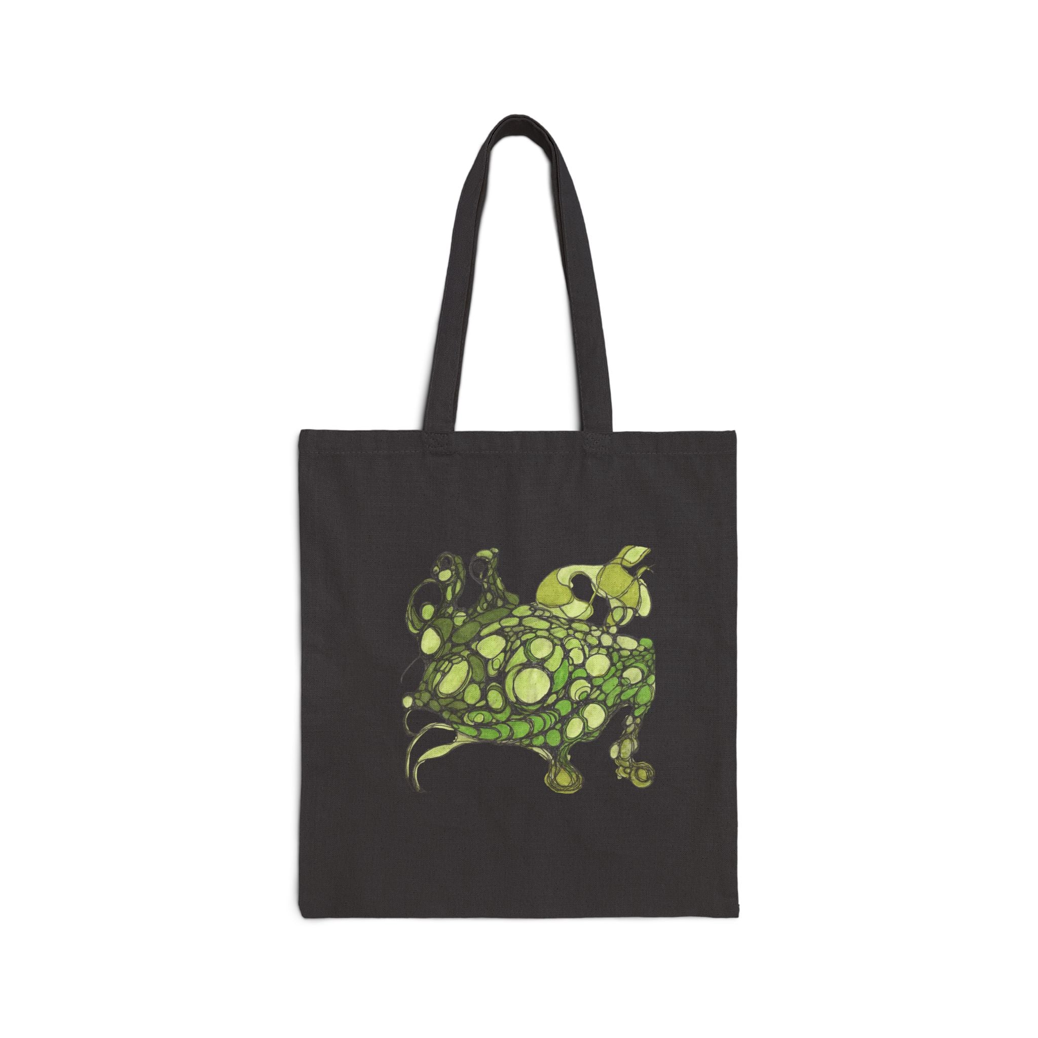 Canvas Tote Bag — Abstract Green Organic Art Print